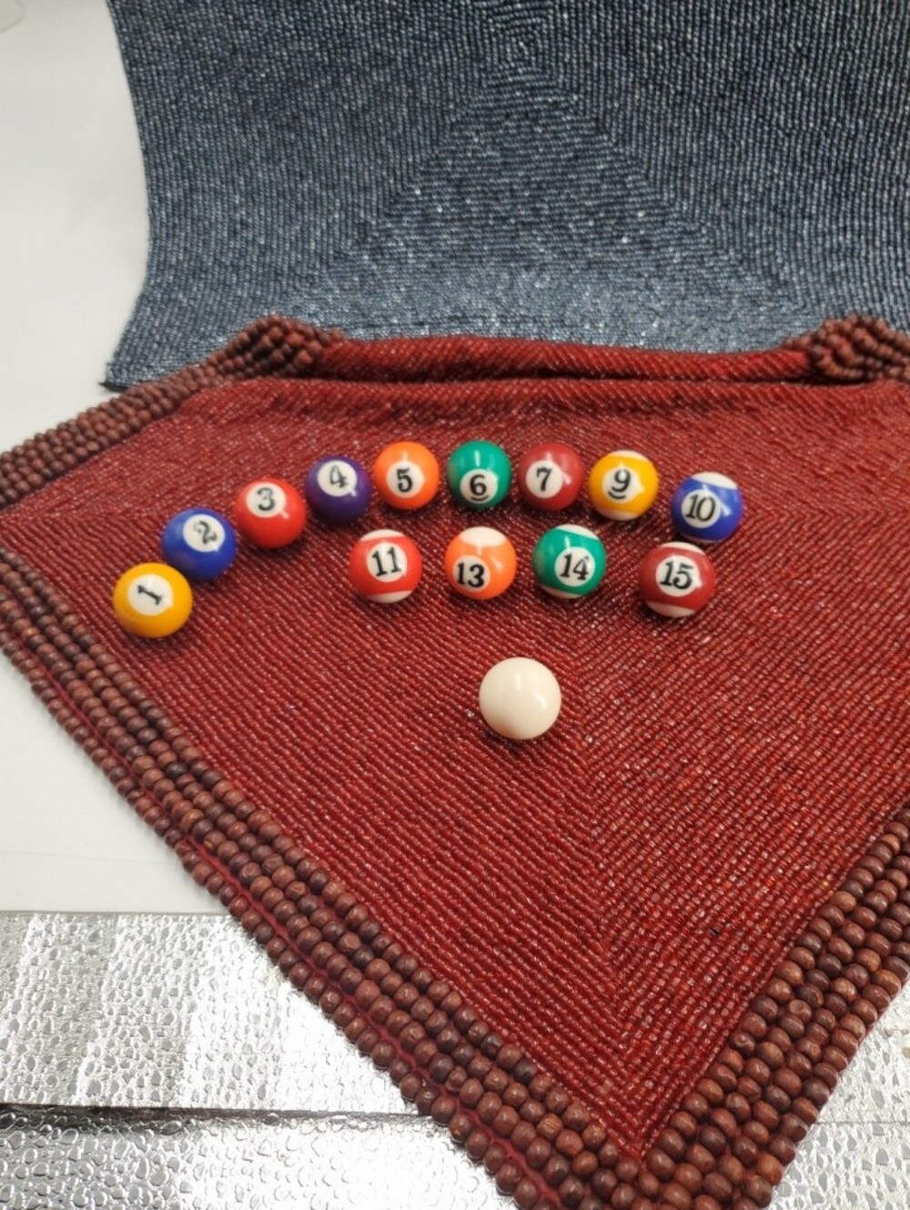 Miniature Pool Balls Set Please Read Description  (C40)